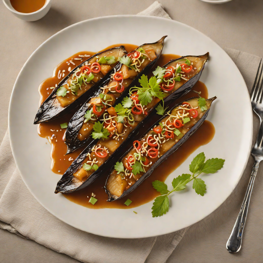 Braised Japanese Eggplant with Miso and Ginger