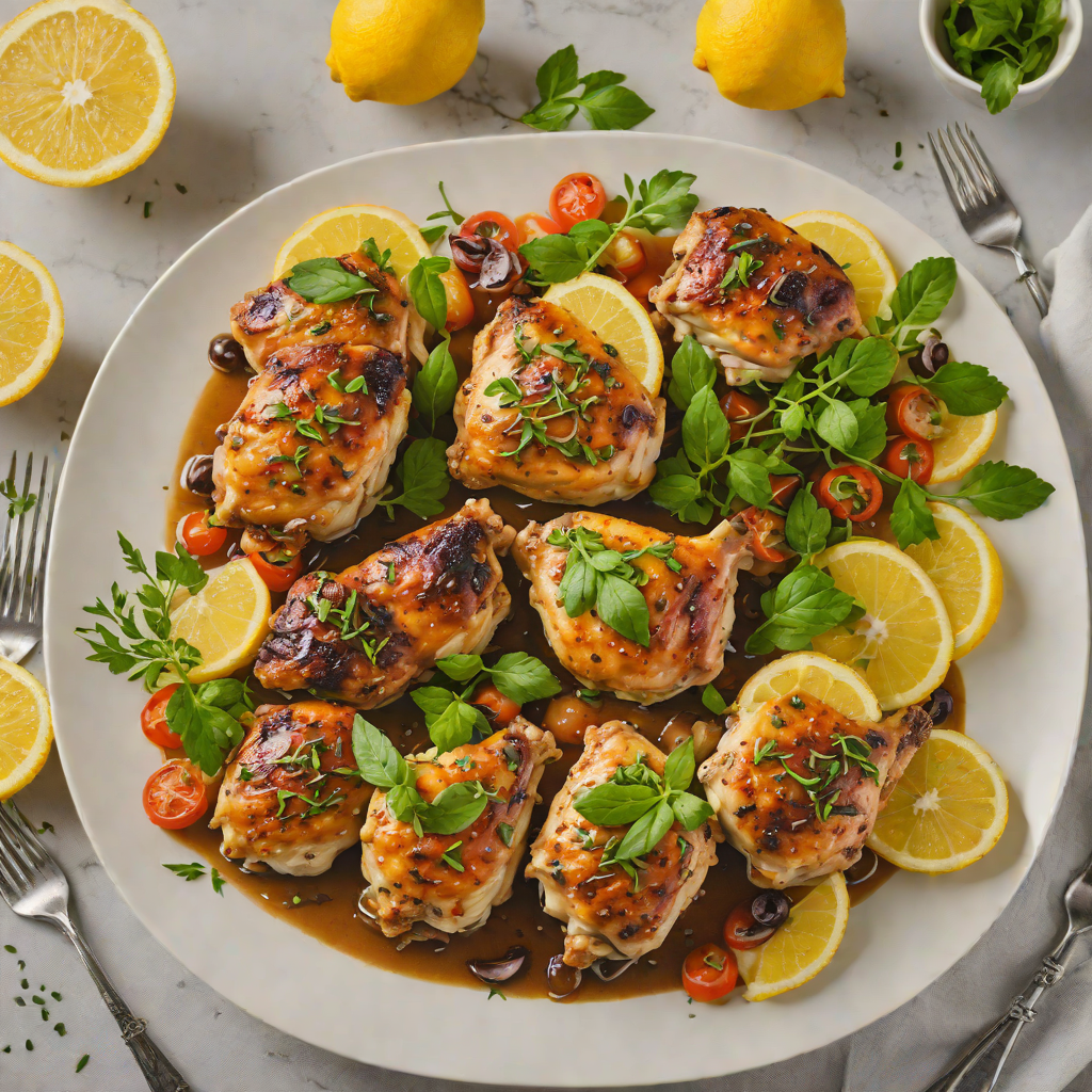 Braised Mediterranean Lemon-Oregano Chicken Thighs