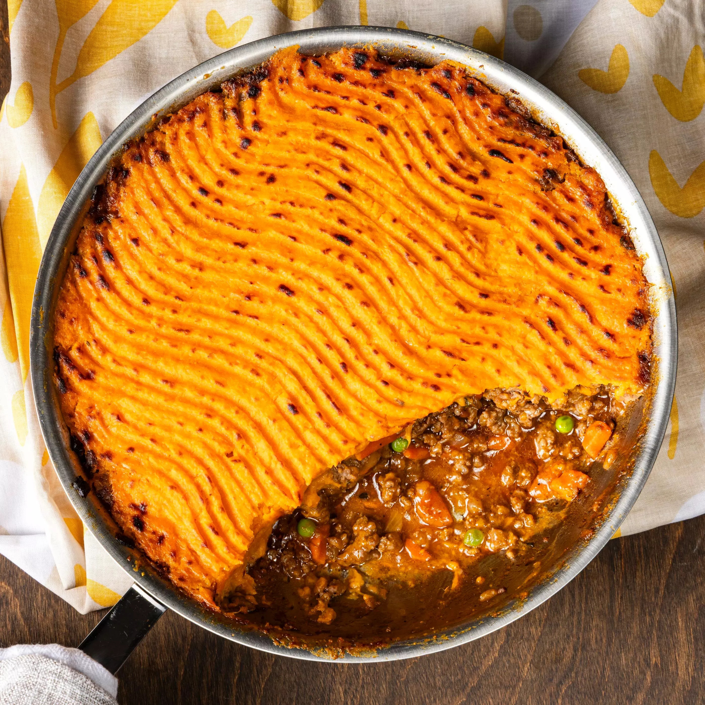 Beef and Vegemite Shepherd’s Pie with Sweet Potato Mash