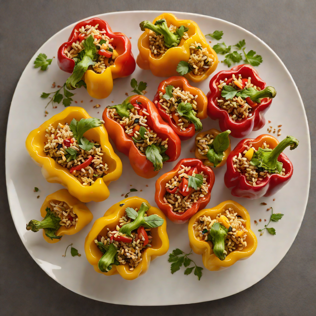 Herbed Vegetable and Quinoa Stuffed Bell Peppers