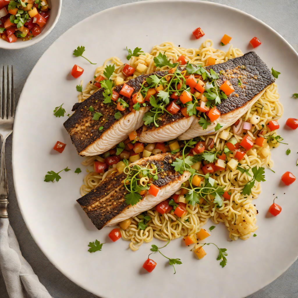 Barramundi Fillet Pan-Seared with Bush Tomato Salsa