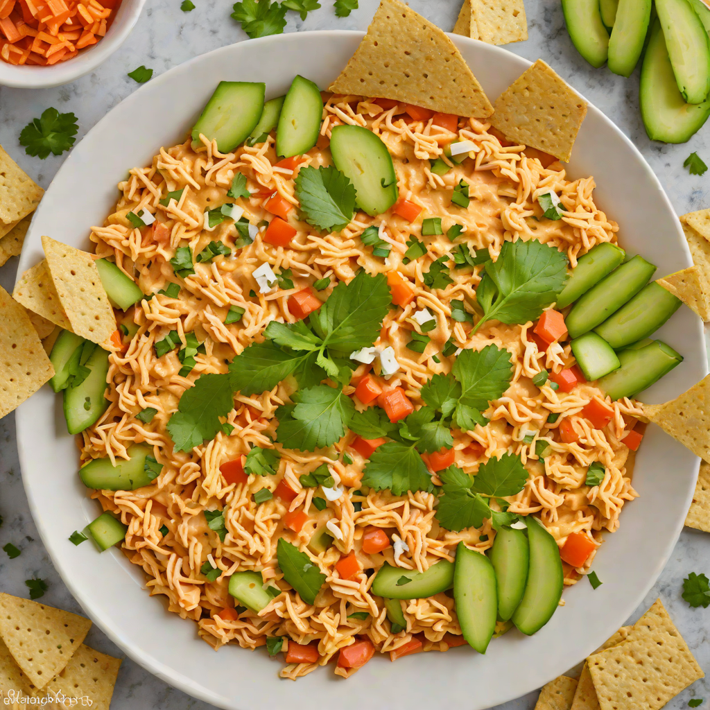 Instant Pot Buffalo Chicken Dip with Fresh Veggies
