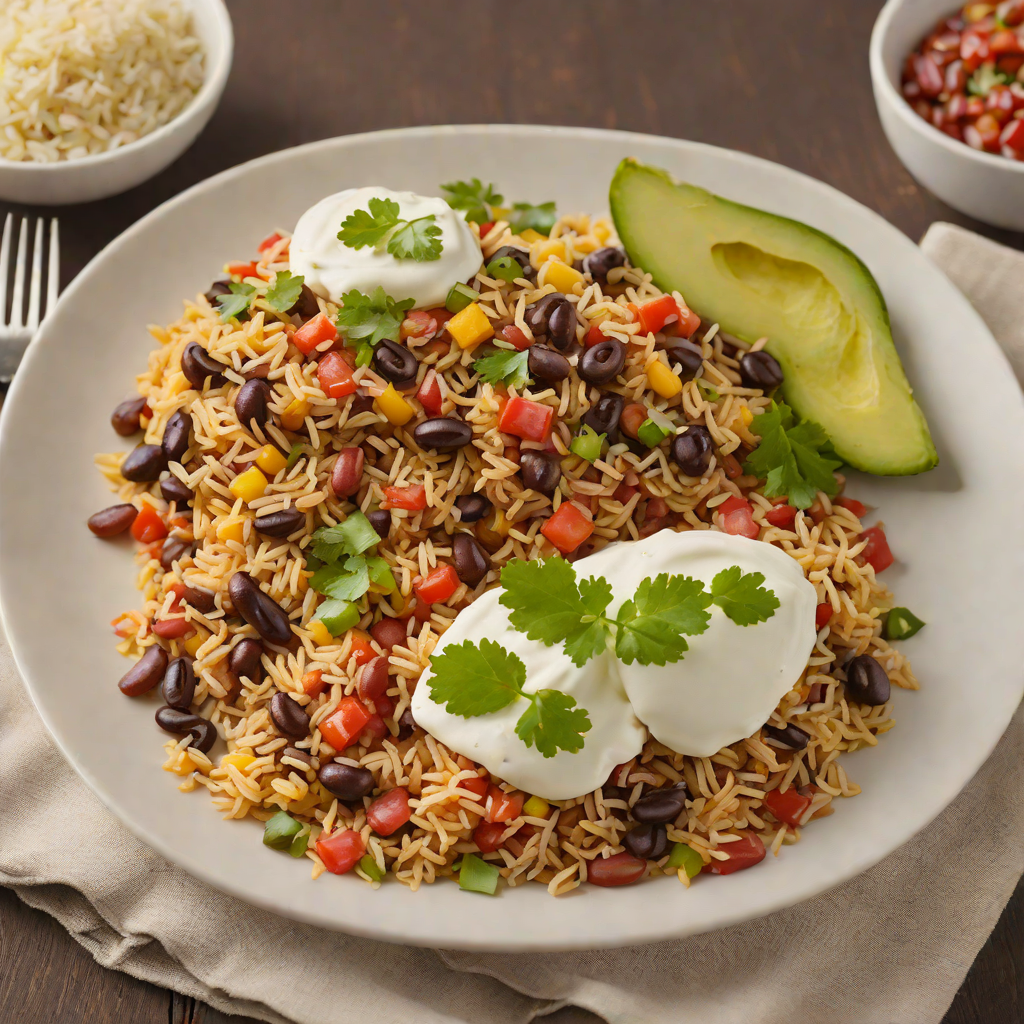 Query-Inspired Layered Mexican Bean and Rice Casserole