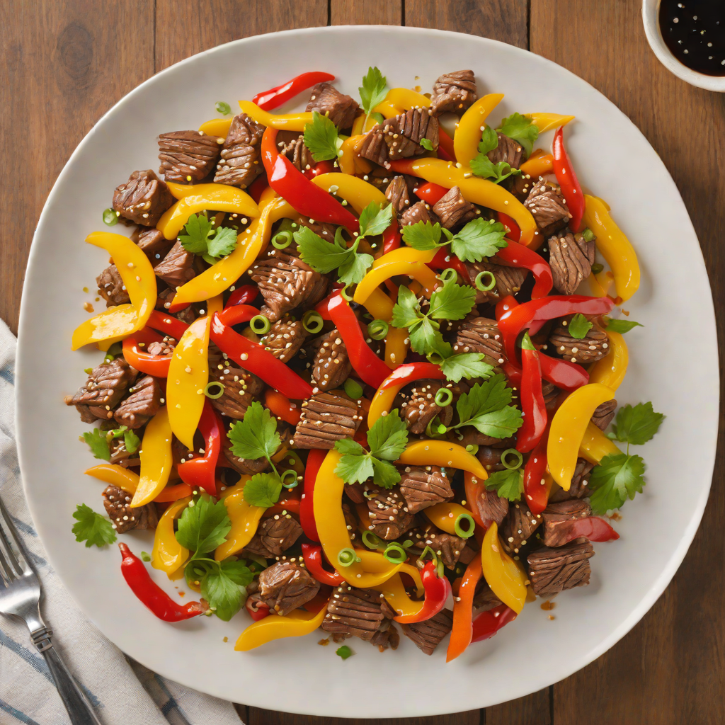 Stovetop Beef Stir-Fry with Bell Peppers and Ginger Soy Sauce