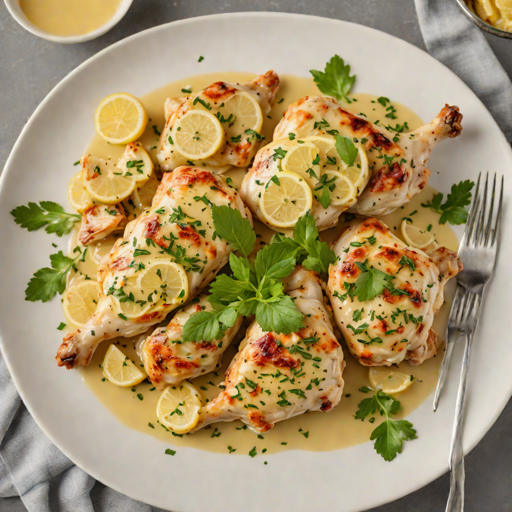 Sautéed Garlic Lemon Chicken with Herb Butter Sauce