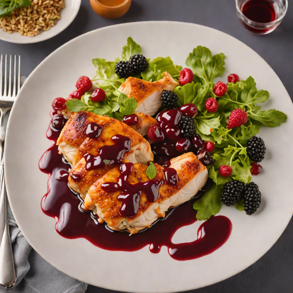 Pan-Seared Chicken with Spiced Berry Reduction