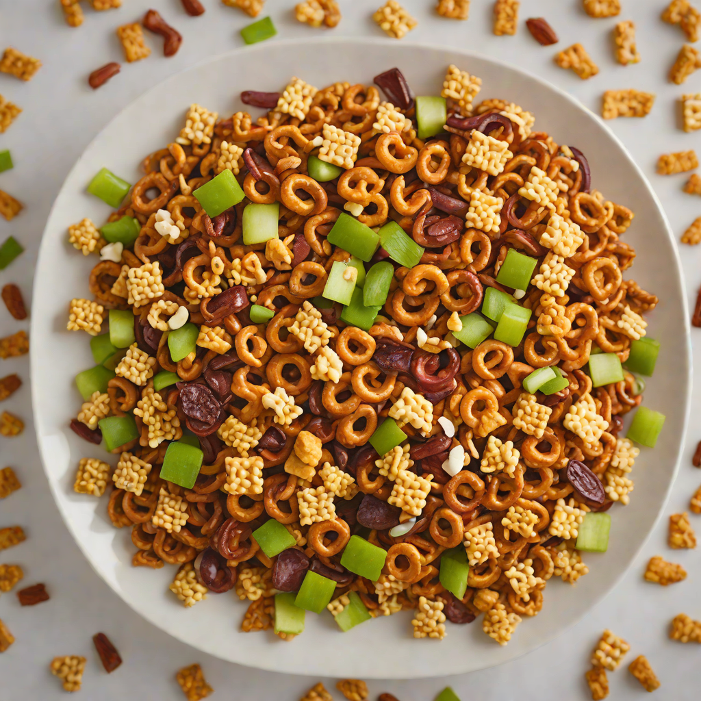 Crunchy Sweet and Spicy Asian Fusion Snack Mix