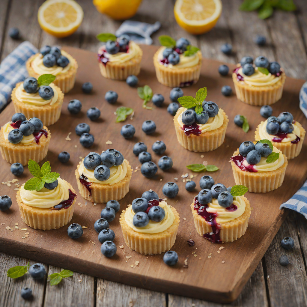 Individual Mini Lemon Blueberry Cheesecakes