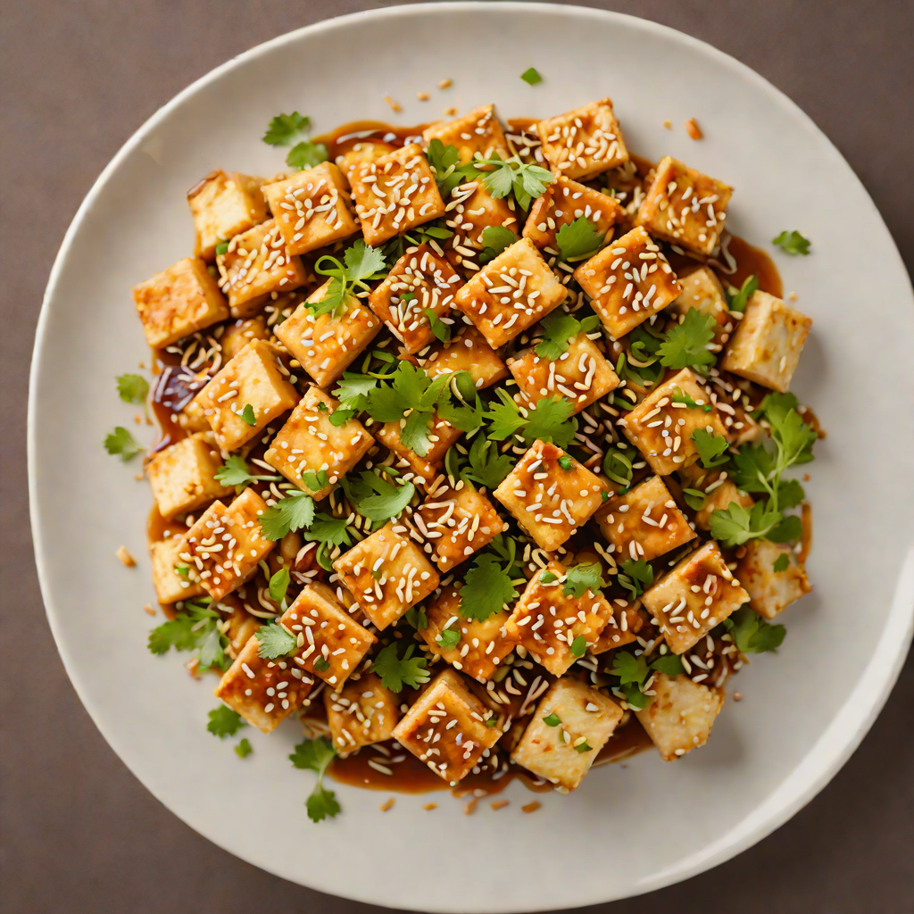 Stir-Fried Tofu with Garlic, Ginger, and Sesame