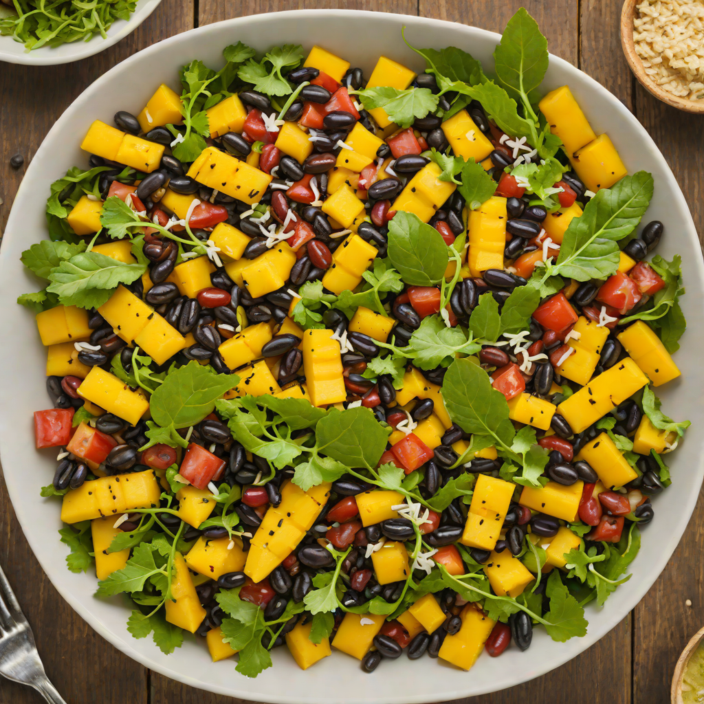 Tiki-Inspired Charred Mango and Black Bean Salad