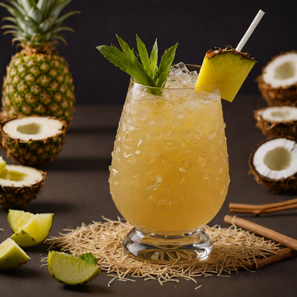Tiki-Inspired Spiced Pineapple and Coconut Rum Cocktail