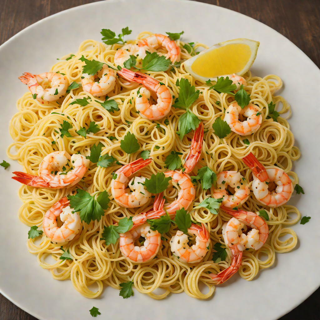 Fun Band-Inspired Lemon Garlic Shrimp Pasta