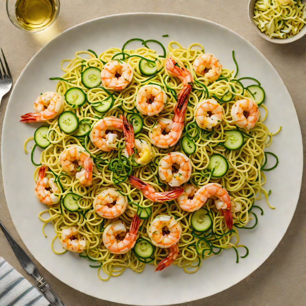 Sautéed Lemon-Ginger Shrimp with Zucchini Noodles