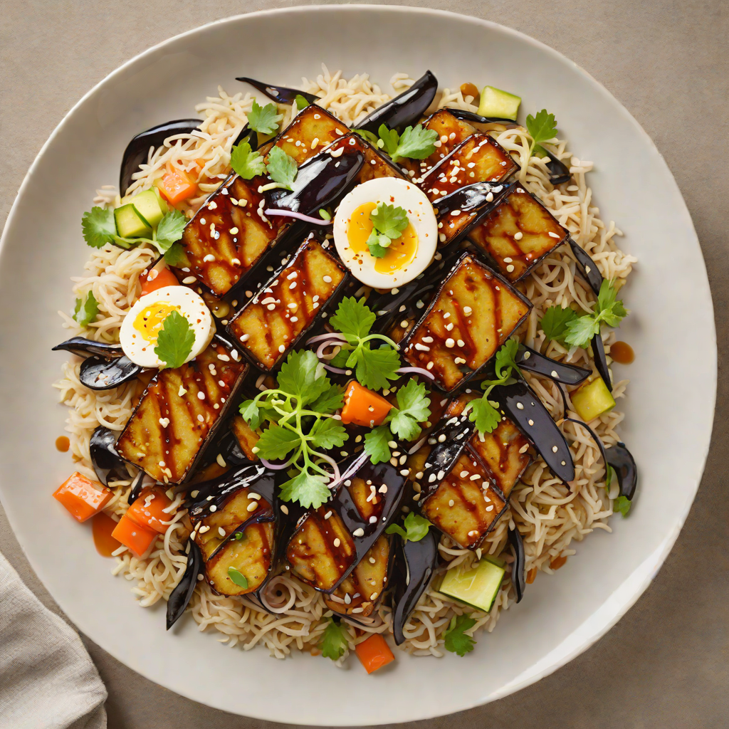Pan-Roasted Miso-Glazed Eggplant Donburi