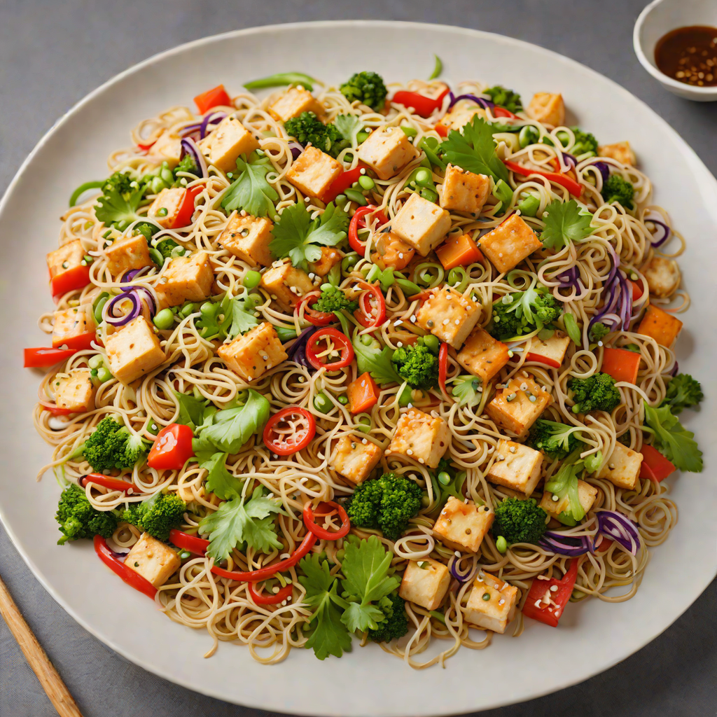 Stir-Fried Glass Noodles with Tofu and Vegetables