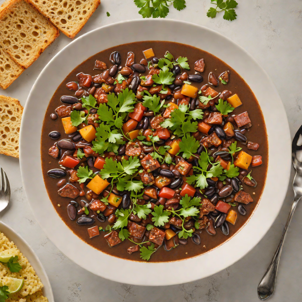 Smoked Brazilian Black Bean Stew with Chorizo and Cilantro