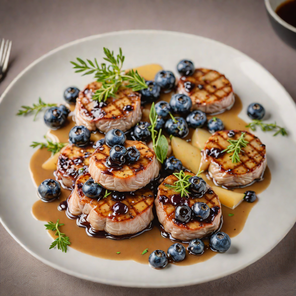 Sautéed Blueberry and Apple Pork Medallions with Thyme Pan Sauce