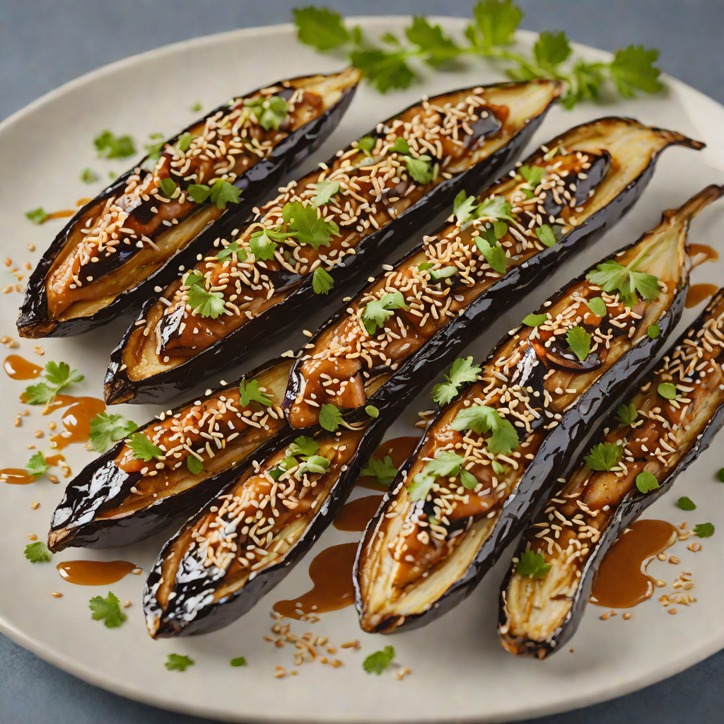 Seared Miso-Glazed Eggplant with Sesame Seeds