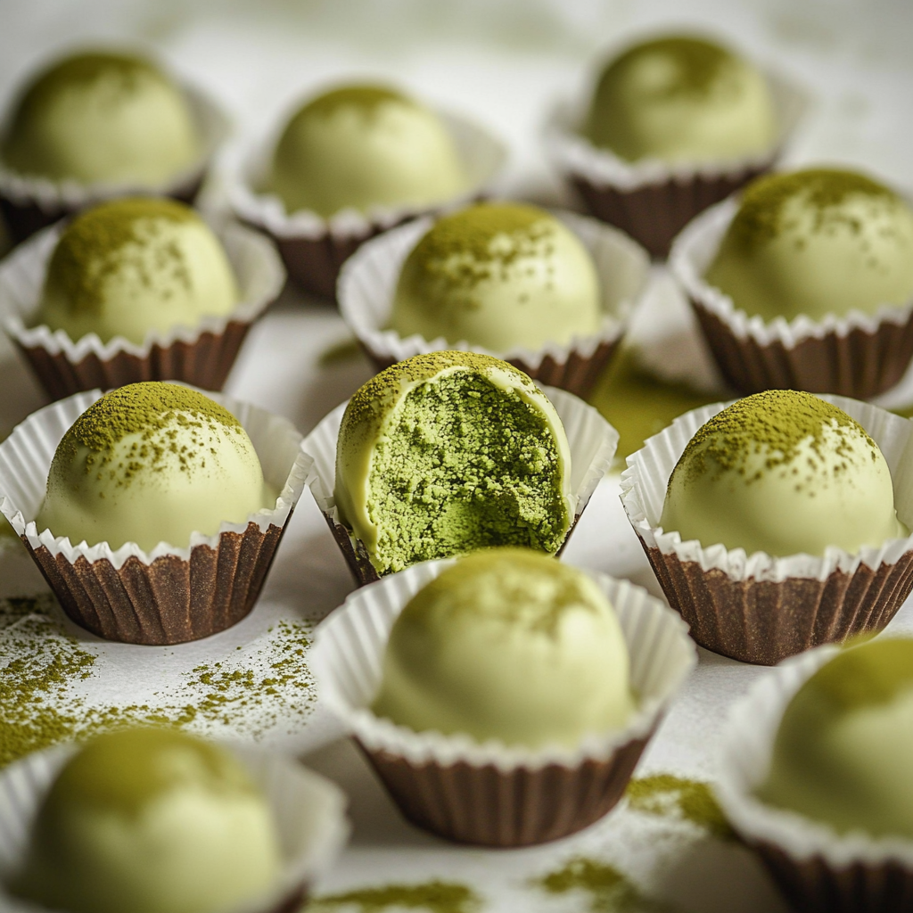 No-Bake Matcha White Chocolate Truffles