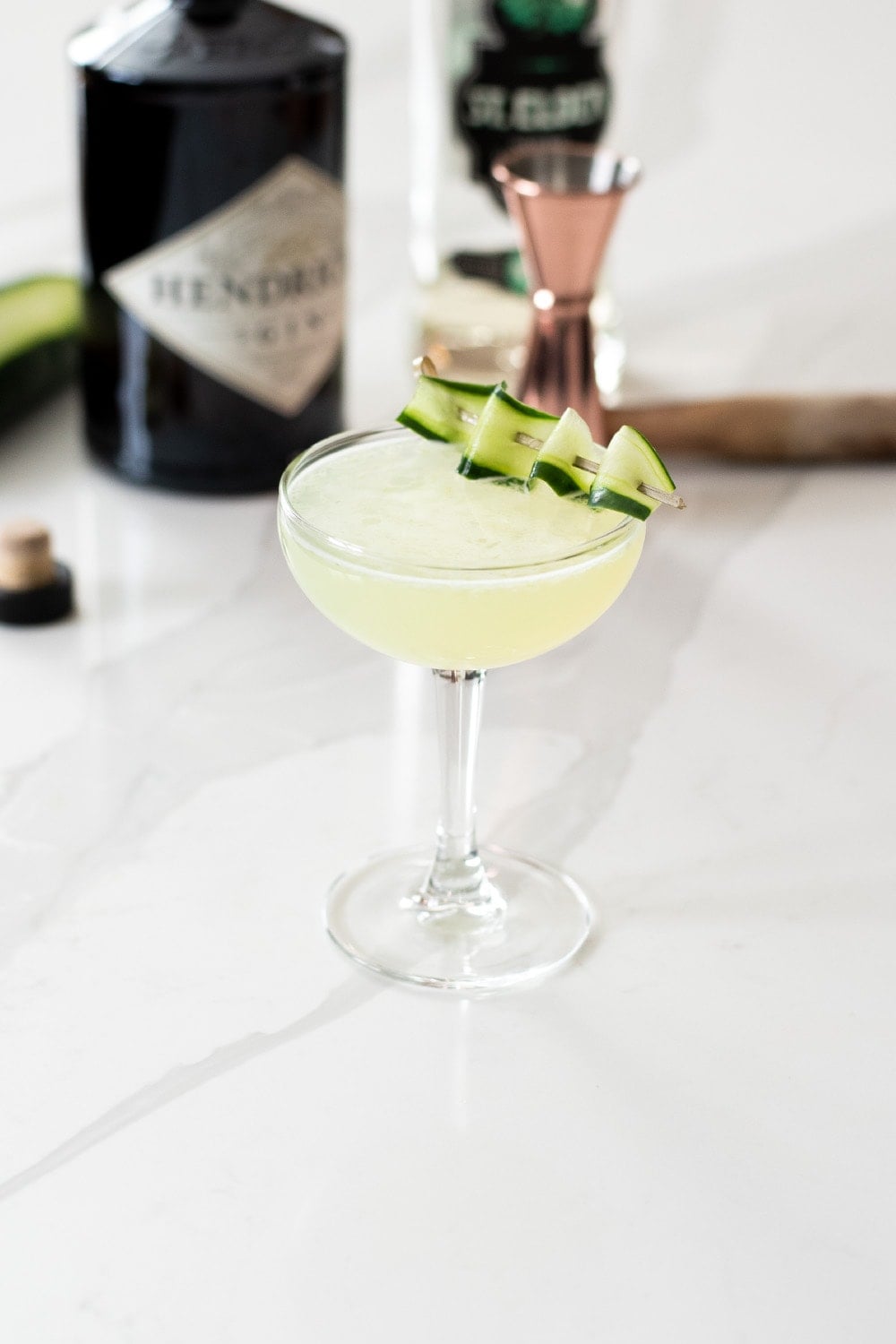 Gin-Cucumber Martini with Elderflower