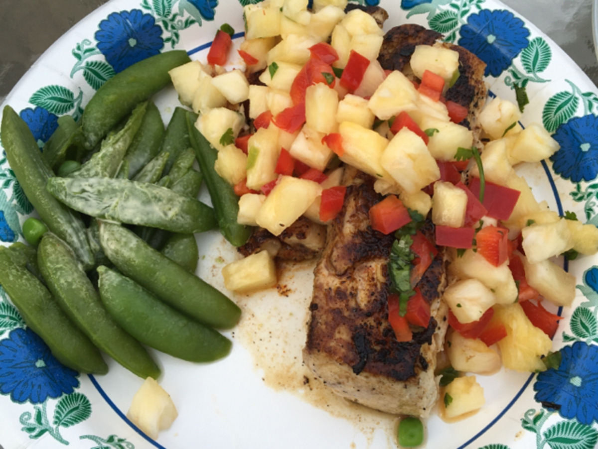 Tiki-Inspired Blackened Mahi-Mahi with Pineapple Salsa