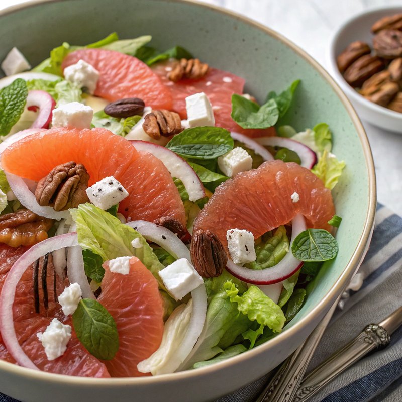 Crisp Endive and Grapefruit Salad with Bitter Almond Dressing
