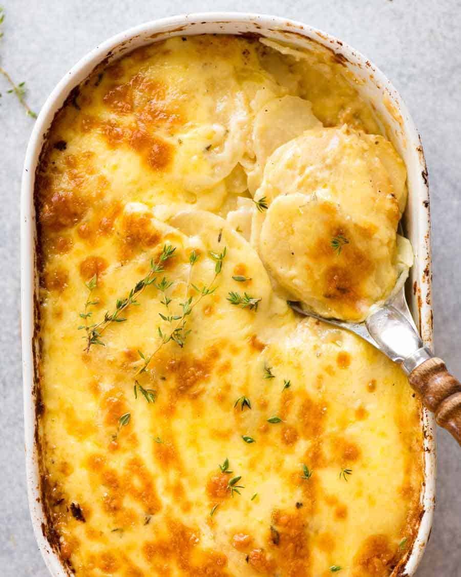 Baked Potato Gratin with Garlic and Thyme