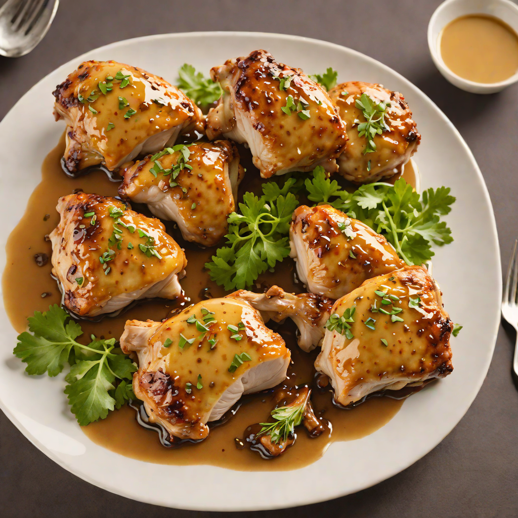 Oven-Roasted Chicken Thighs with Maple Mustard Glaze