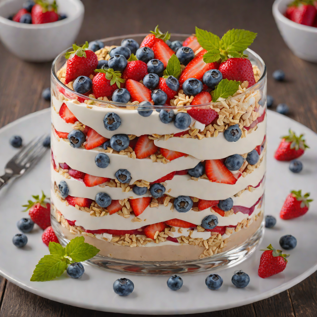 Blueberry and Strawberry Layered Parfait