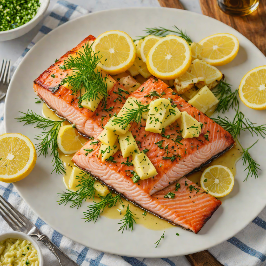 Pan-Seared Salmon with Lemon-Dill Butter