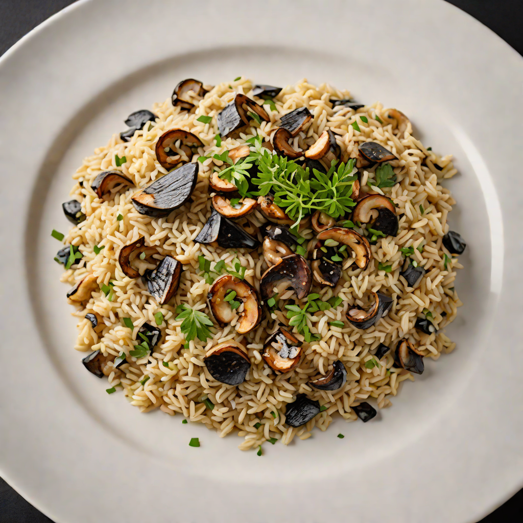 Shadow Rider Calyrex-Inspired Black Garlic Mushroom Risotto