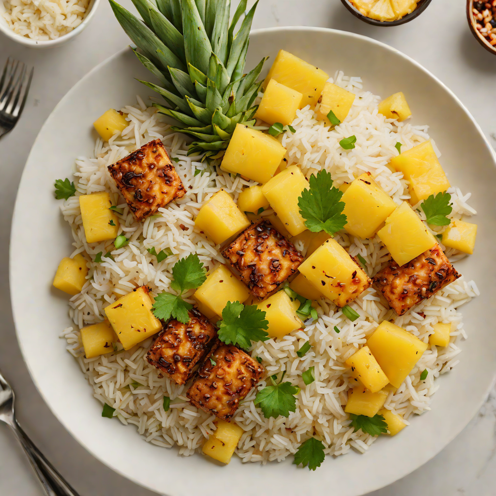 Tiki-Inspired Pineapple Coconut Rice Bowl