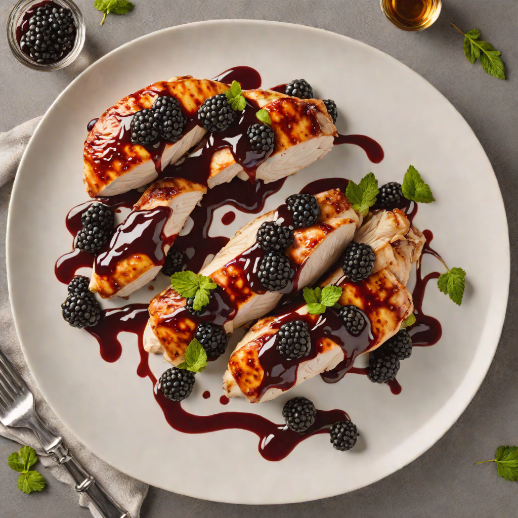 Pan-Seared Chicken with Tangy Blackberry Balsamic Glaze