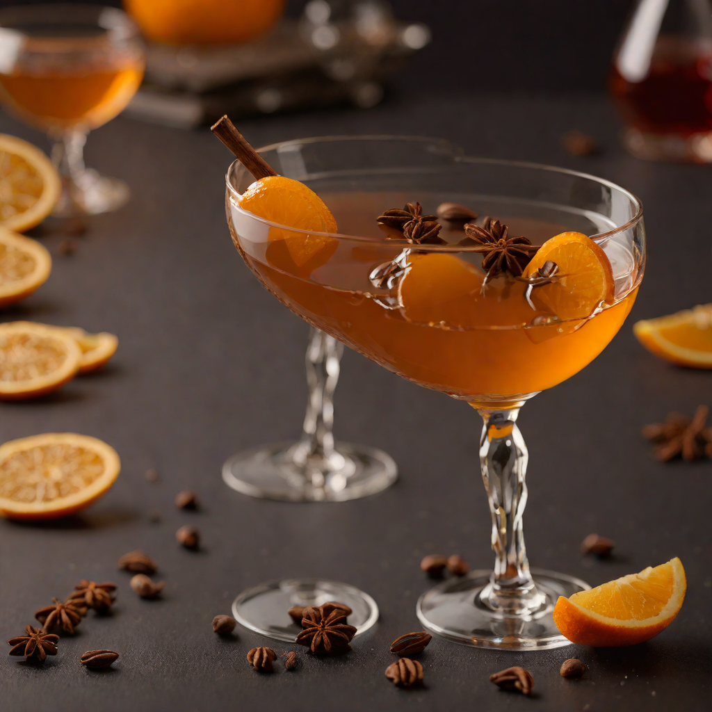 Spiced Orange Manhattan with Clove-Infused Bourbon
