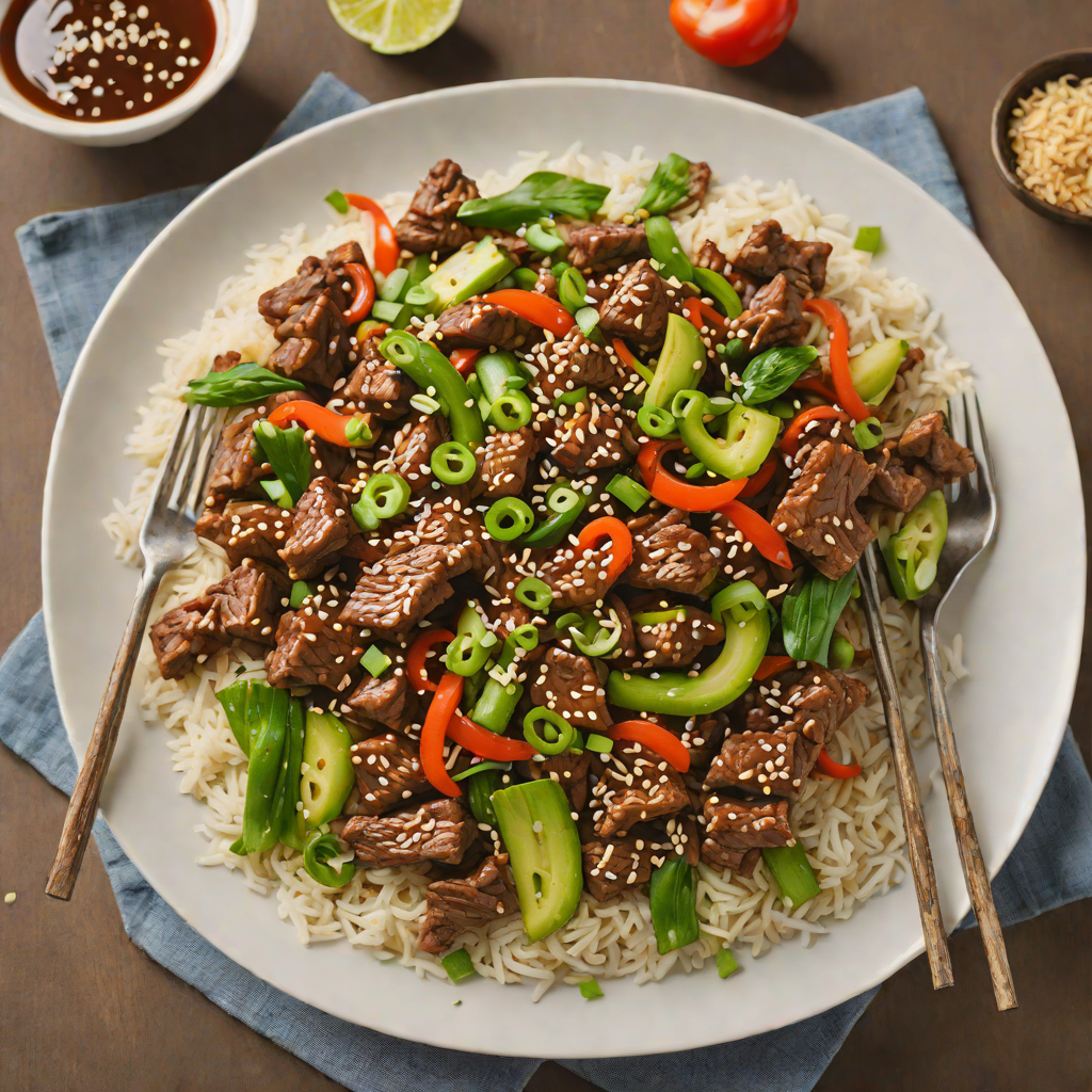 Spicy Korean-Style Beef Stir-Fry with Scallions and Sesame