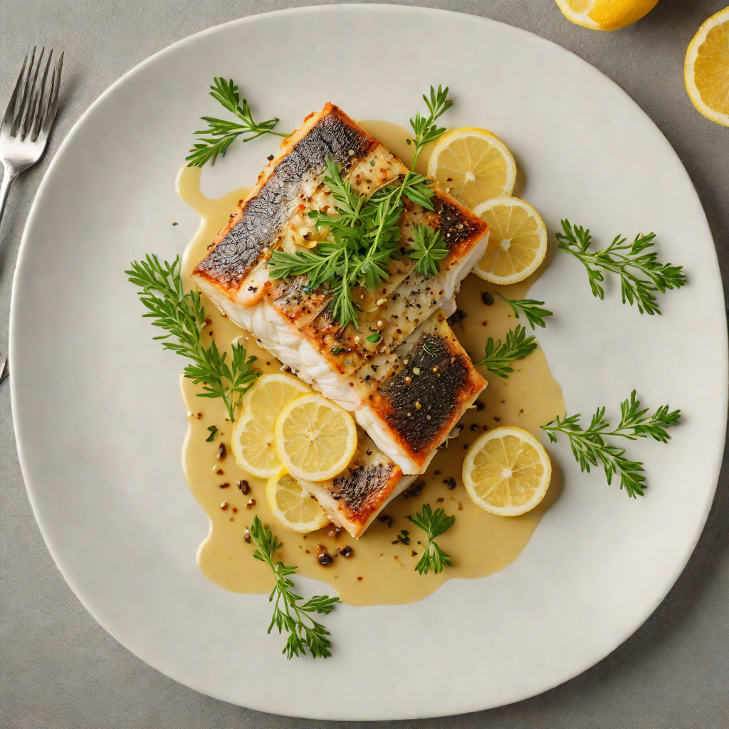 Pan-Roasted Sea Bass with Lemon and Herb Butter