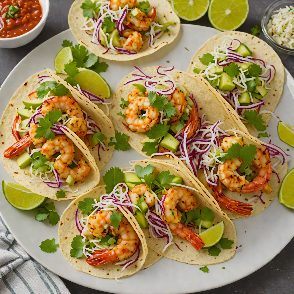 Grilled Cajun-Spiced Shrimp Tacos with Cilantro Lime Slaw