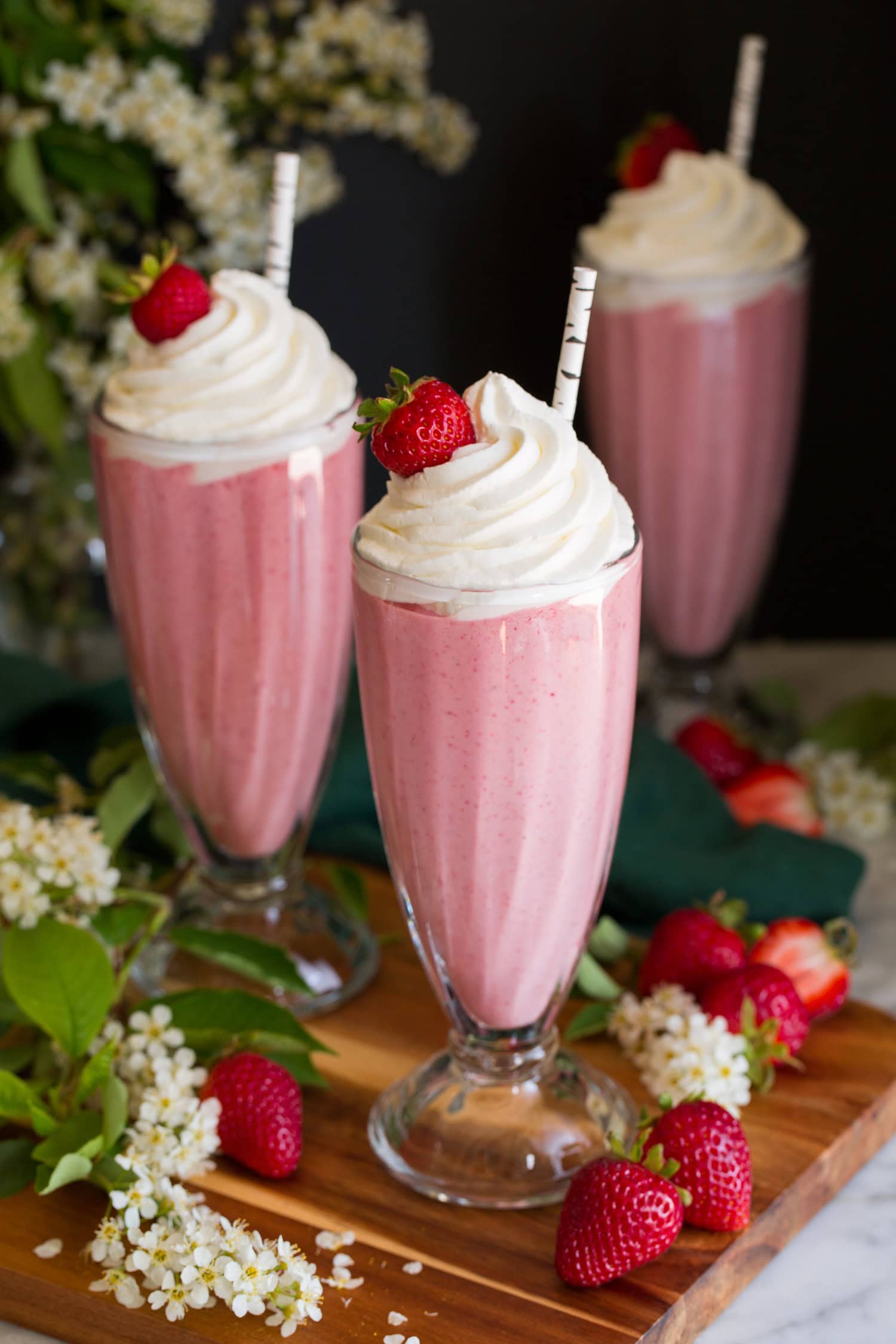 Frozen Strawberry Almond Milkshake Cocktail