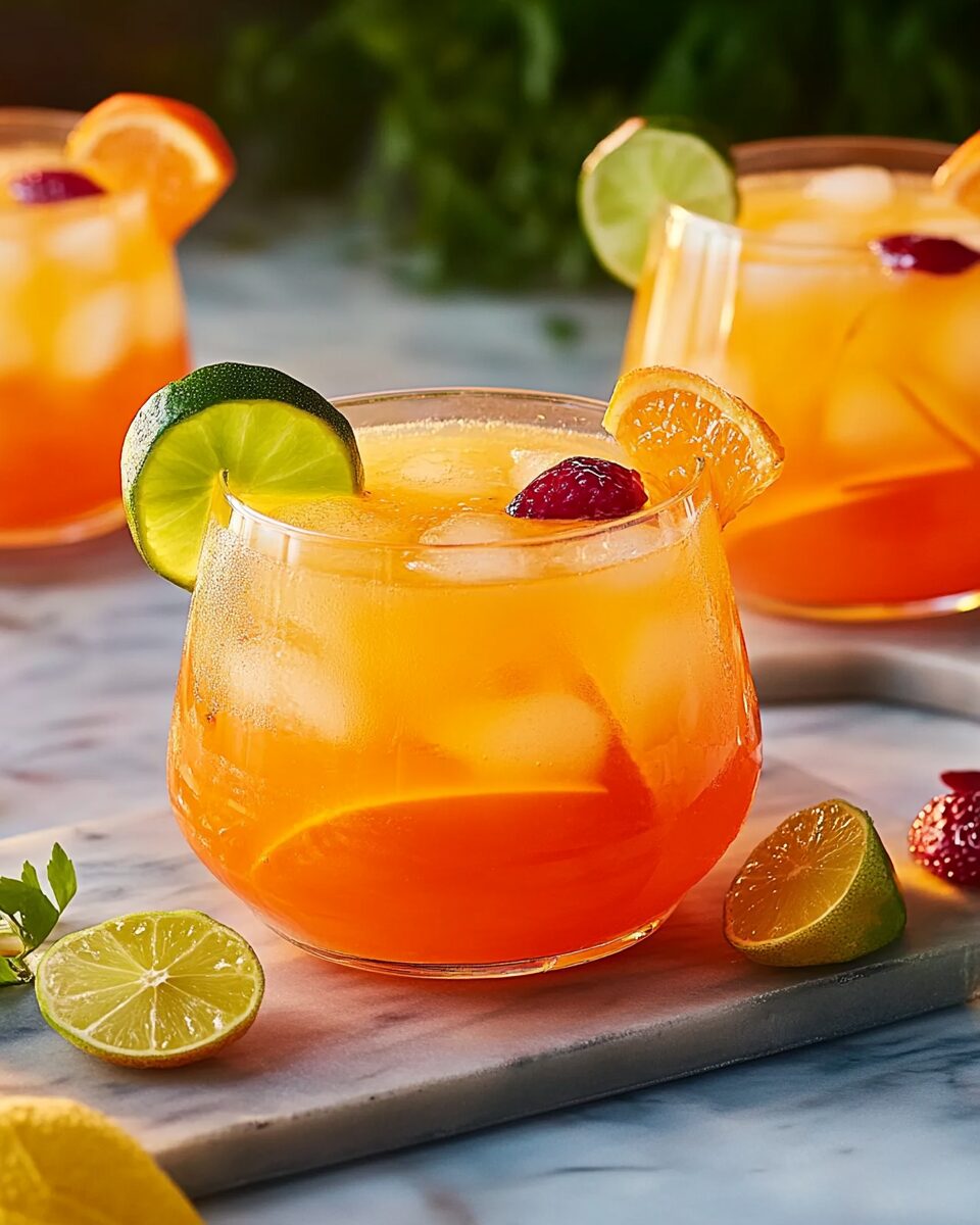 Jamaican-Style Blended Rum Punch with Citrus and Spice