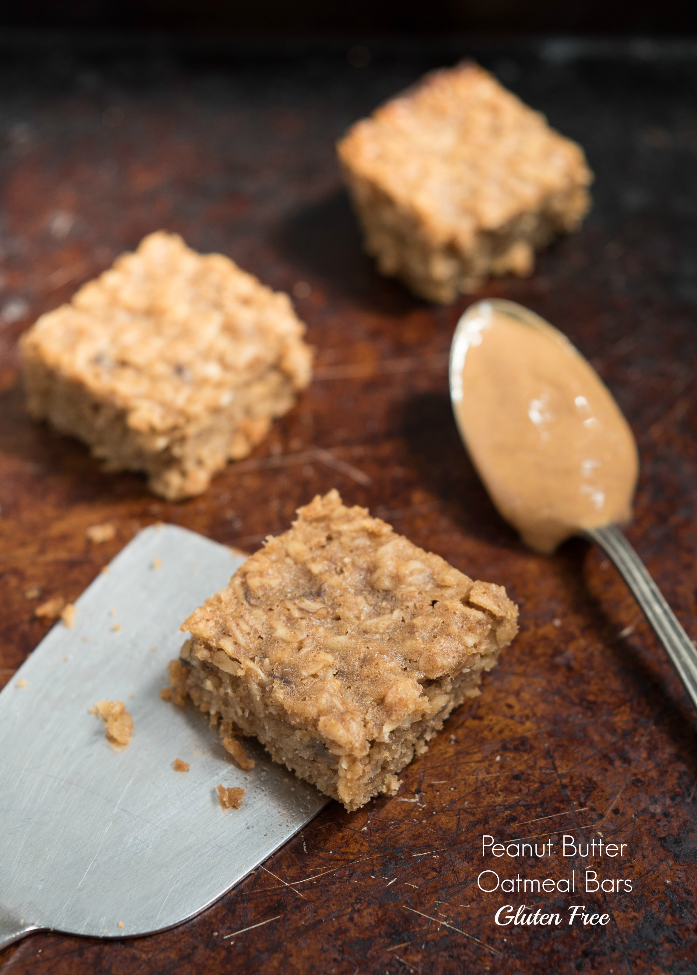 No-Bake Peanut Butter Oatmeal Bars with Raspberry Almond Swirl