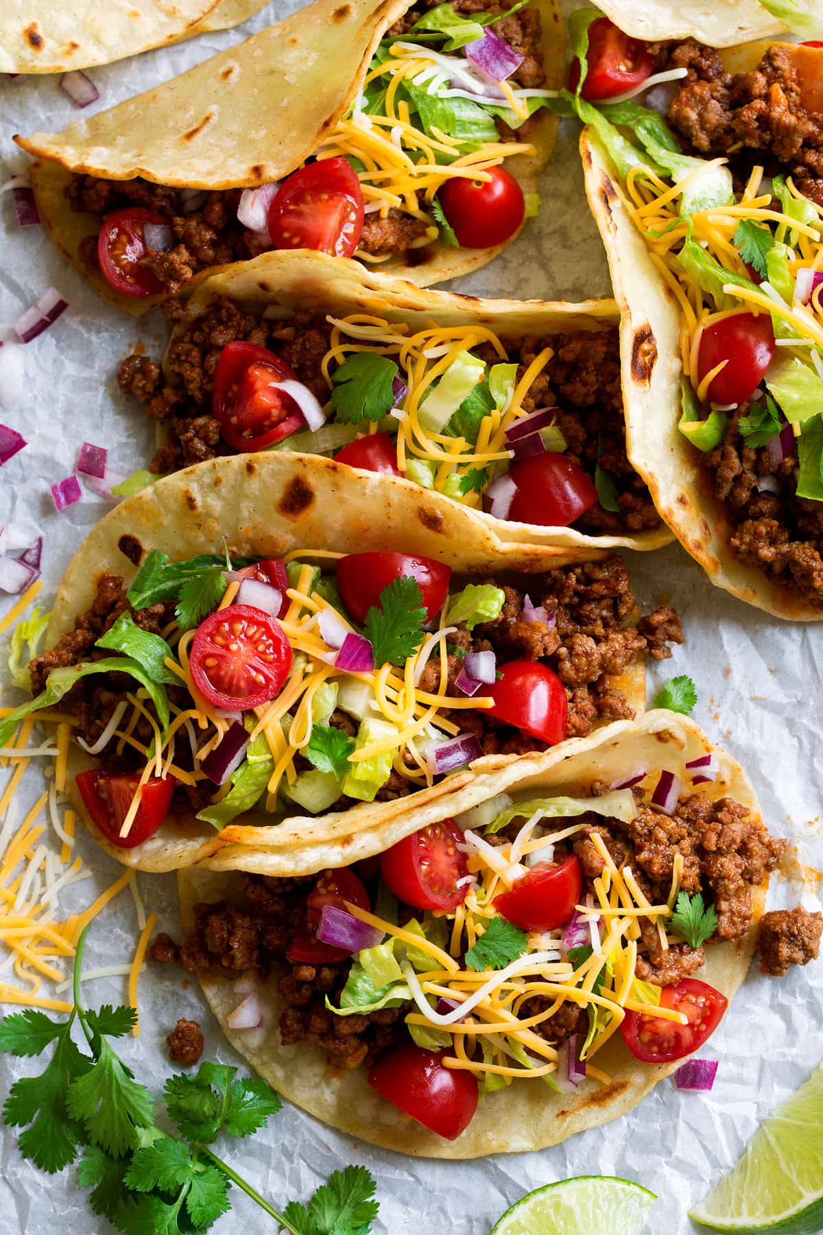 Sautéed Ground Beef Taco Meat with Yellow Onion