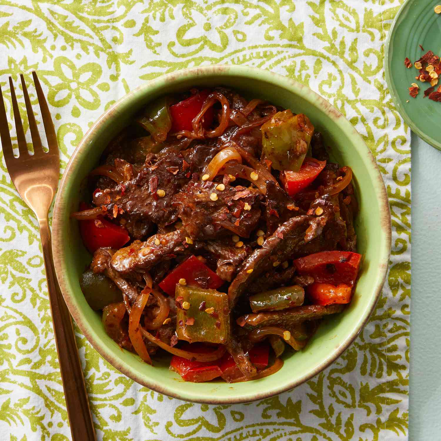Sautéed Ginger Beef Stir-Fry with Snow Peas and Bell Peppers
