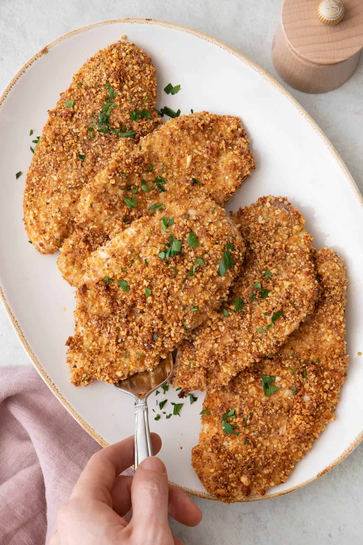 Oven-Fried Chicken with Almond Flour and Parmesan Crust