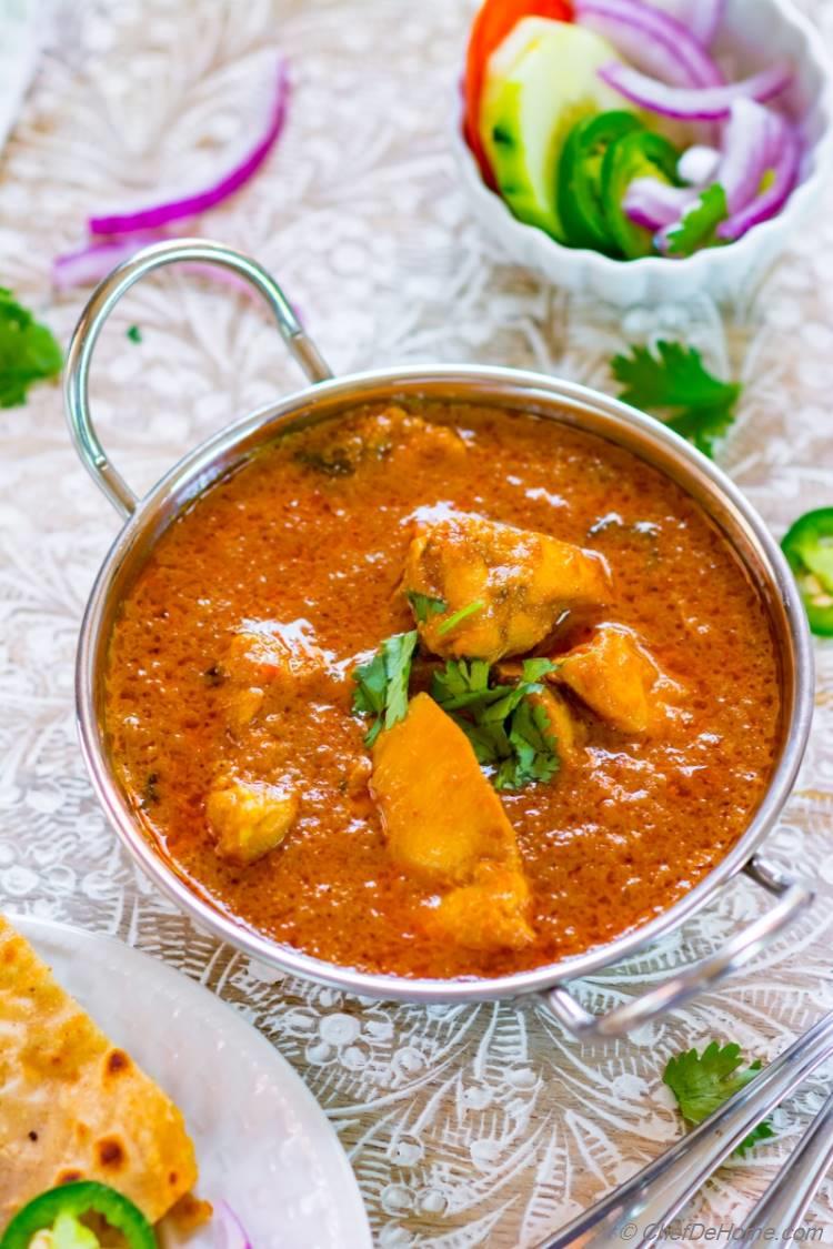 Spiced Yogurt-Marinated Chicken Curry with Fresh Chili and Ginger