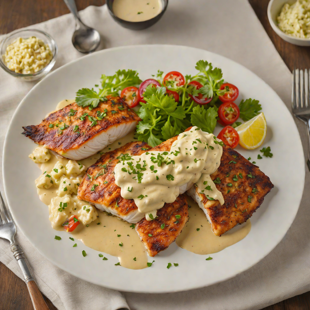Pan-Seared Catfish with Cajun Spice and Creamy Remoulade
