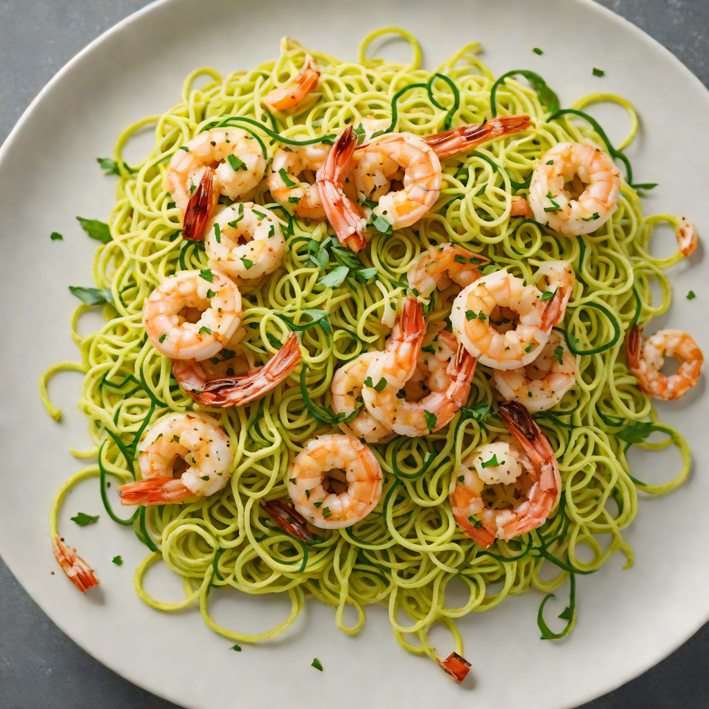 Sautéed Shrimp with Garlic Zucchini Noodles