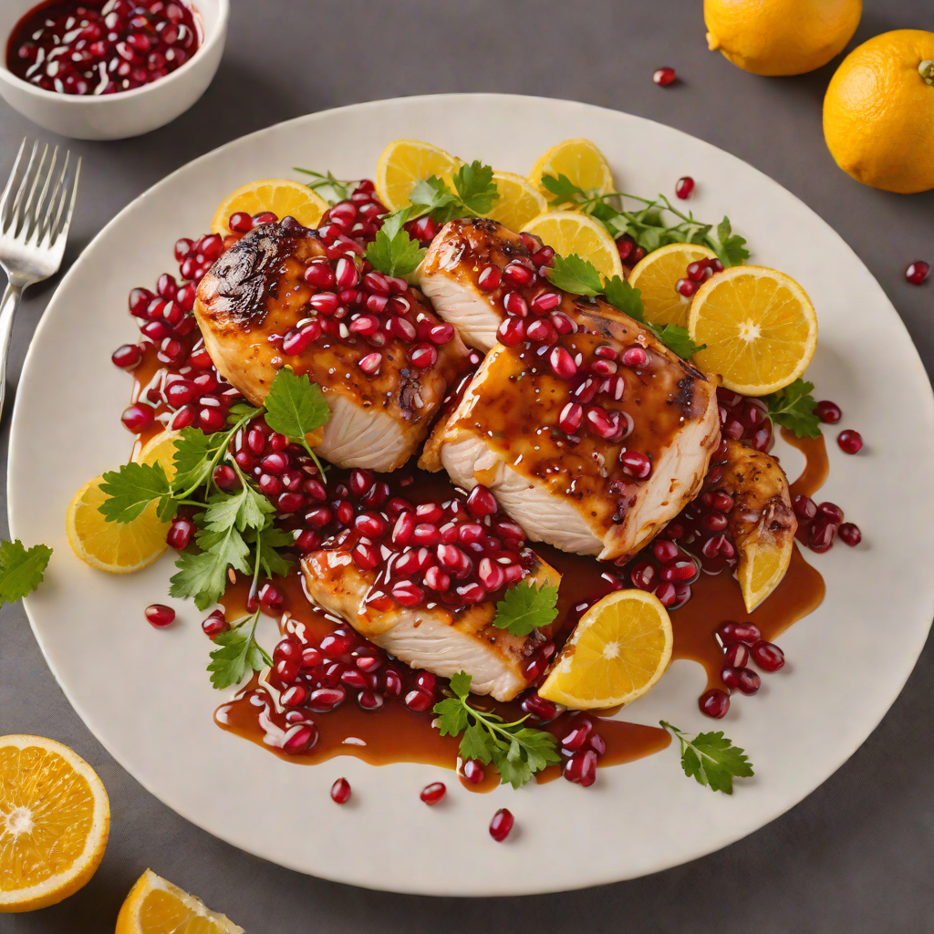 Pan-Seared Chicken with Tangy Citrus Pomegranate Glaze