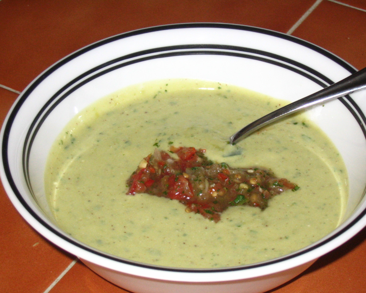Coconut-Creamed Avocado Soup with Chia Seeds