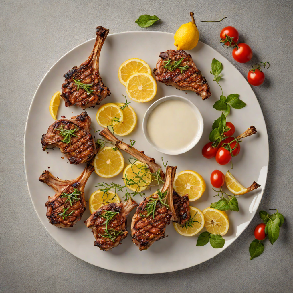 Yogurt and Lemon Marinated Grilled Lamb Chops