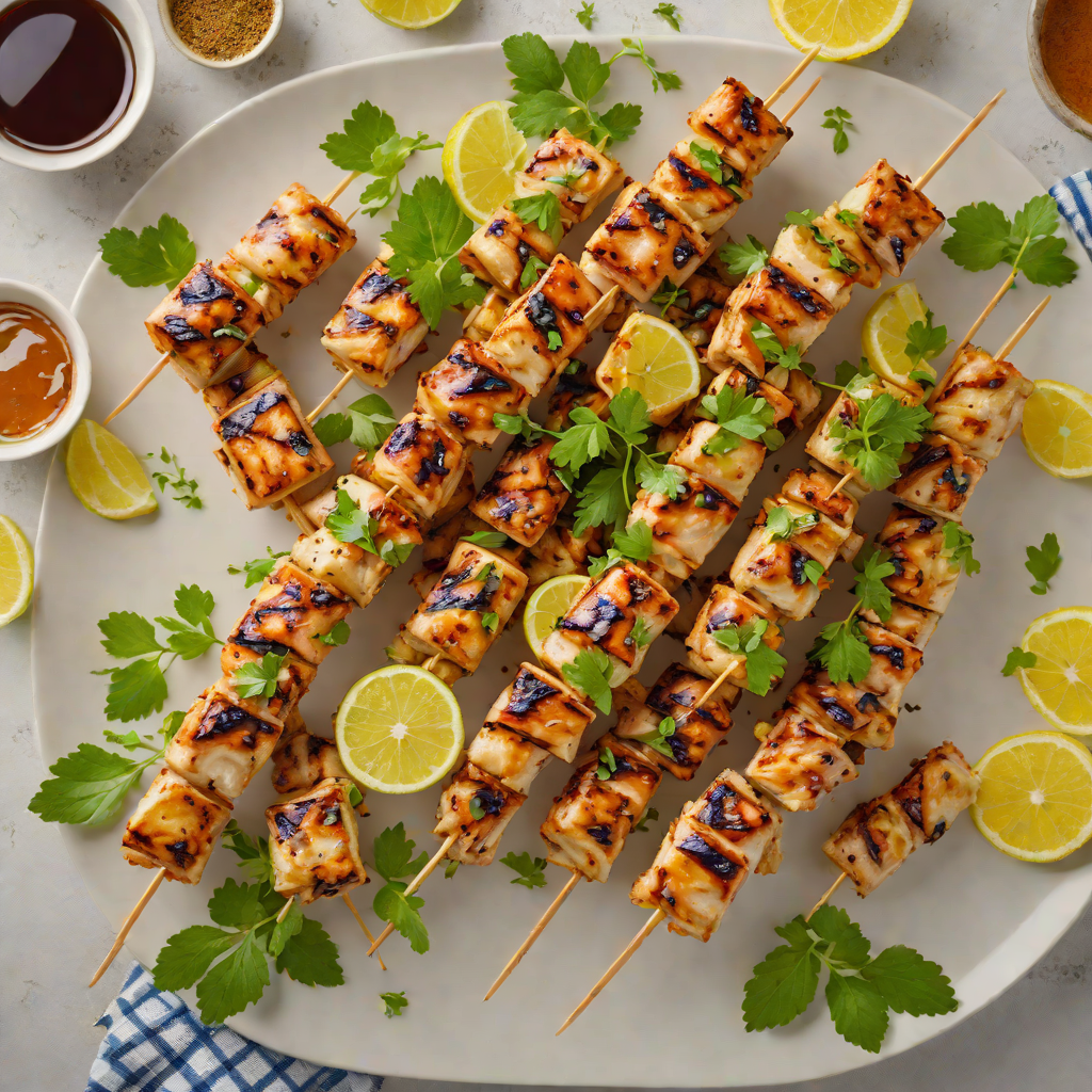 Honey-Lemon Grilled Chicken Skewers with Garlic and Herbs